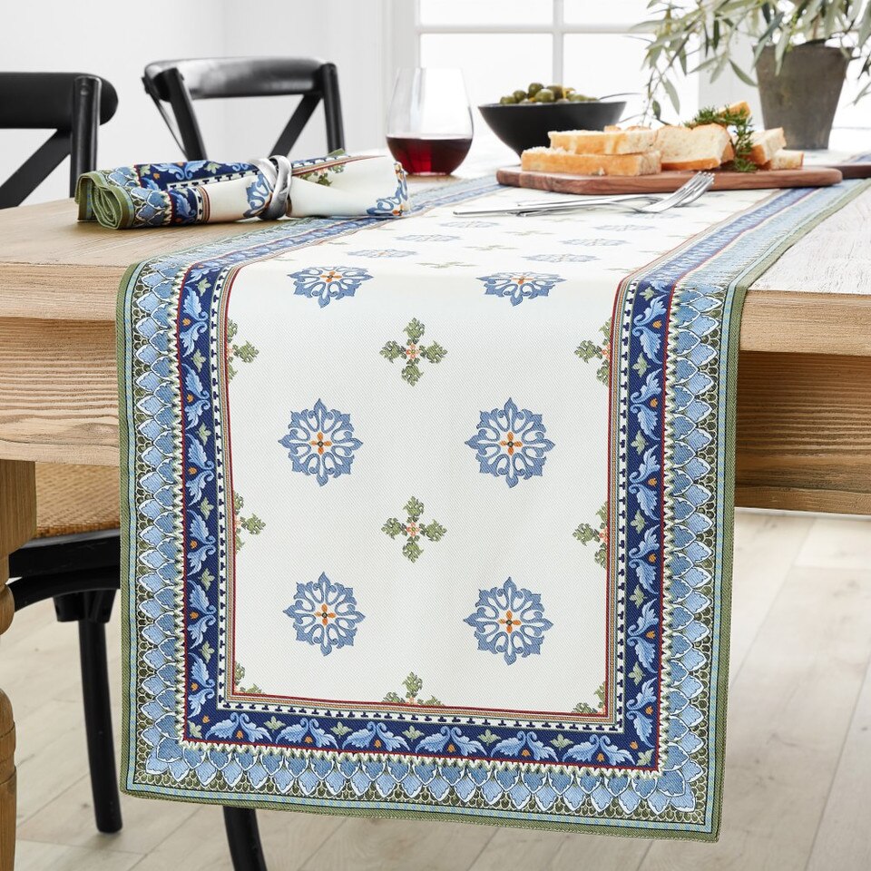 Sicily Verdi Table Runner Williams Sonoma AU